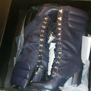 Jenniferle Driftwood Calf Hair Leather Boot